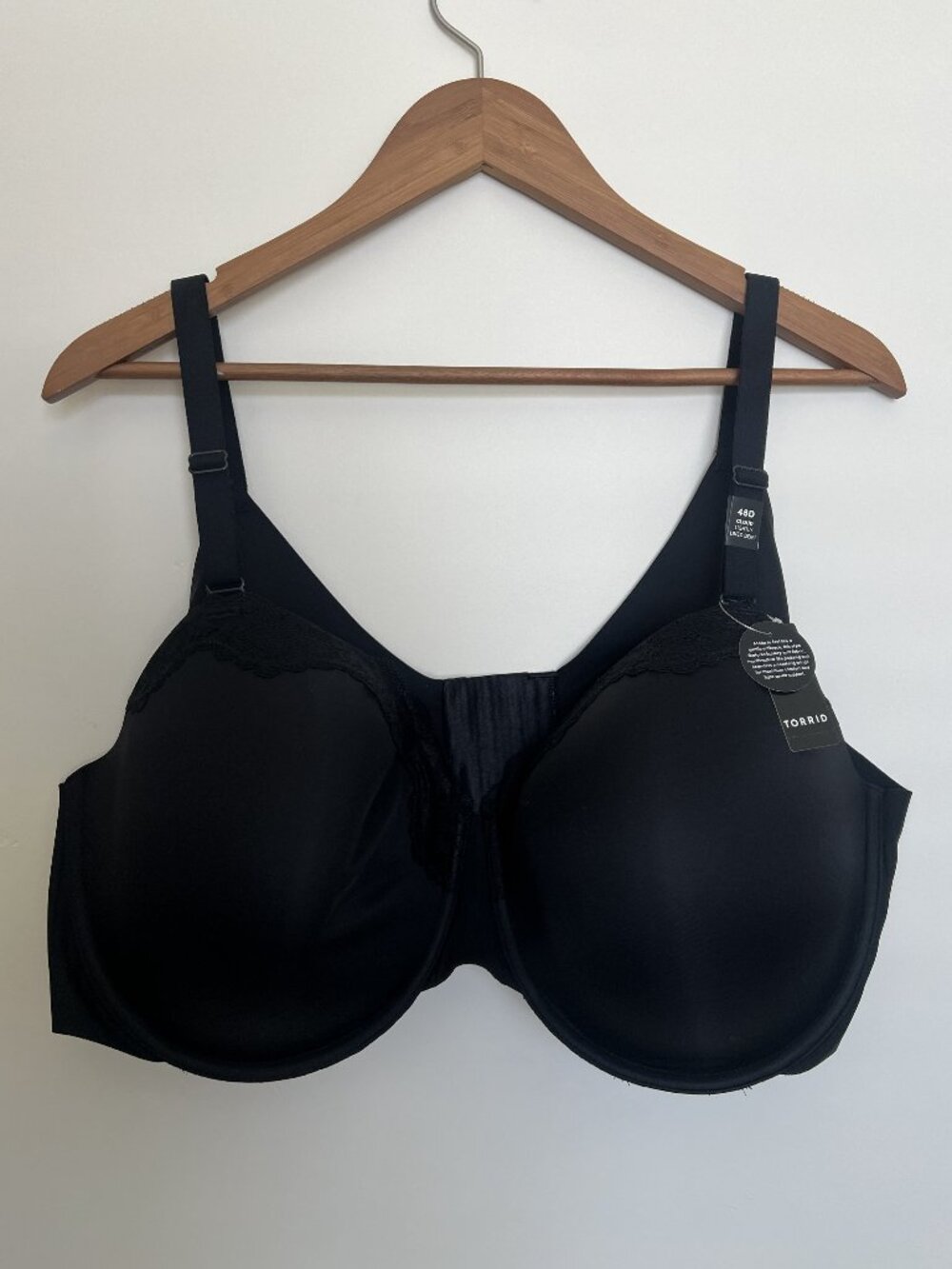 Black Lightly Lined Demi Bra